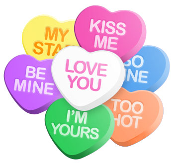 Candy Hearts (All 7 Cute)