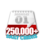 250,000 Credits in a Day