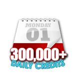 300,000 Credits in a Day