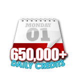 650,000 Credits in a Day