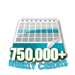 750,000 Credits in a Week
