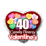 40 Candy Hearts