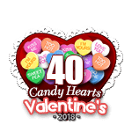 40 Candy Hearts