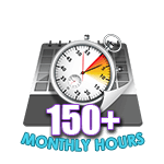 150 Hours Online in a Month