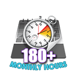 180 Hours Online in a Month