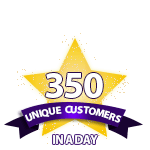 350 Unique Customers in a Day