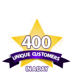 400 Unique Customers in a Day