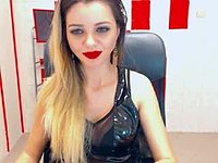 Sexy Girl in Stockings and High Heels Webcam Shows Her Feet